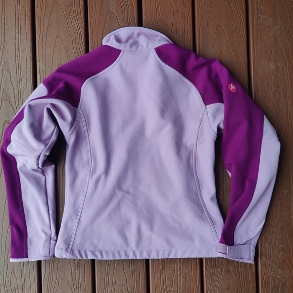 Marmot Gravity Soft Shell Jacket Lavender Pink Zip Up Athletic Coat Womens Small - Picture 10 of 14